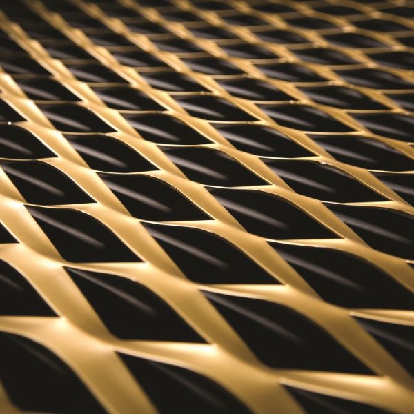 Golden anodized expanded metal sheet