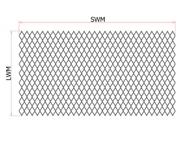 Expanded metal panel diagram